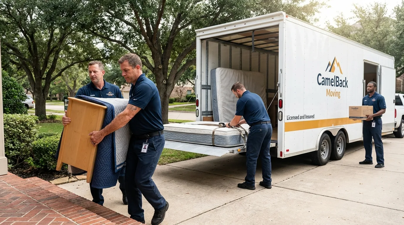 Crew loading residential truck for cross-state move from Silt, CO